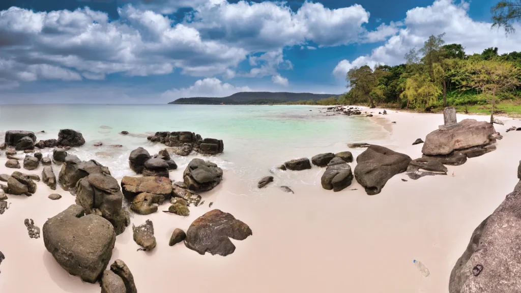 Paysage de voyage lié à kep sihanoukville itinéraire