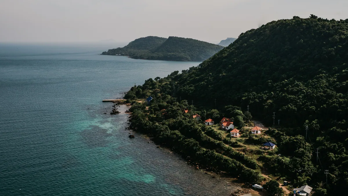 Paysage de voyage lié à kep sihanoukville itinéraire