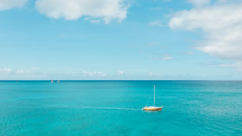 Paysage de voyage lié à visiter saint martin