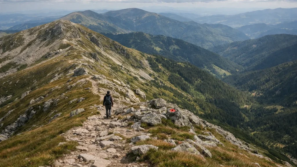 Paysage de voyage lié à randonnée basses tatras