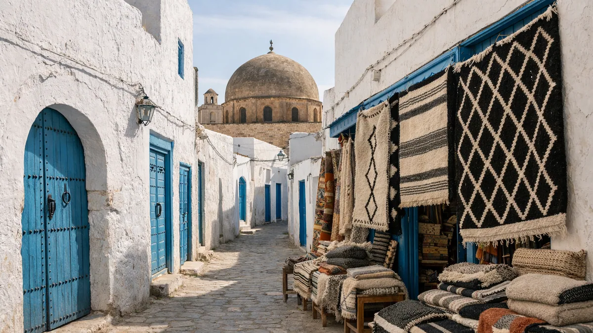 Paysage de voyage lié à visiter kairouan