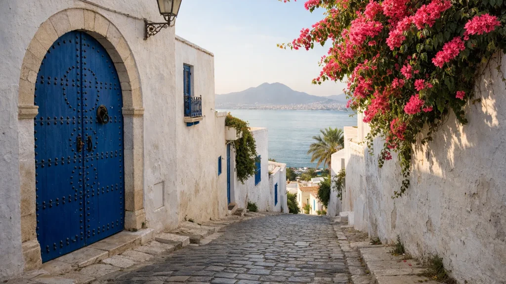 Paysage de voyage lié à visiter sidi bou saïd